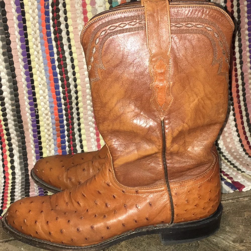 Lucchese 2000 Ostrich boots men's size 9